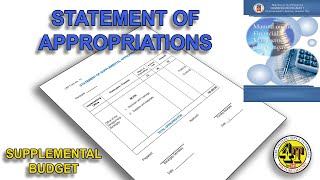 STATEMENT OF SUPPLEMENTAL APPROPRIATIONS  SUPPLEMENTAL BUDGET [upl. by Nalid]