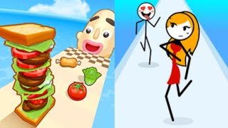 save her vs sandwich runner all levels gameplay android ios [upl. by Gareth]