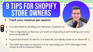 9 Tips For Shopify Store Owners Just Do This [upl. by Zilef875]