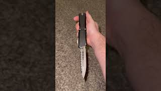 Microtech Combat Troodon DE Gen III Stonewash Full Serrated 114212 m390mk OTF knife [upl. by Lorena]