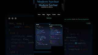 🌐✨ Create a Modern Navbar with Stunning Hover Effects 💻🎨shorts navbar webdesign html5css3 [upl. by Prady]