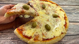 Masa de Pizza Sin Amasar ¡La mas Fácil y Deliciosa [upl. by Idham]