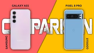 Samsung Galaxy A55 vs Google Pixel 8 Pro [upl. by Korenblat]