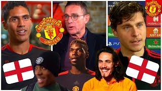 Man Utd Foreign Footballers Speaking English  ft Varane Cavani Martial [upl. by Warfourd]