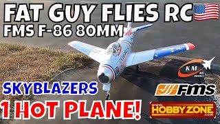 FMS F86 80MM SKYBLAZERS ONE HOT PLANE by FGFRC aviation rc fat [upl. by Runkle]