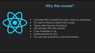 React native tutorial in hindi 1 Why this course [upl. by Ahsenik824]