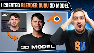 Blender From 2D Image to 3D Model new blenderustad [upl. by Aspasia]