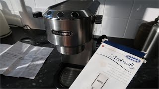 How To Descale Your DeLonghi Dedica EC680 Machine [upl. by Nylehtak59]