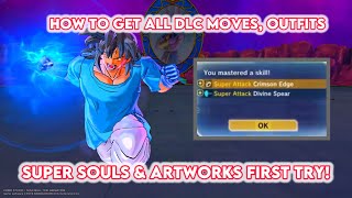 How To Get ALL NEW DLC 17 MOVES ARTWORKS OUTFITS AND SUPER SOULS FIRST TRY DBX2 [upl. by Leonardi]