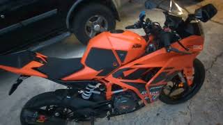 d 2023 KTM RC390 Coober Exhaust Header Piggyback ECU installation  Exhaust Note Pt 4 of 4 [upl. by Coheman]