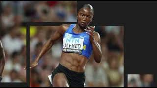 Julien Alfred 🇱🇨 clocks a time of 1085s to win the womens 100m at the Monaco Diamond League [upl. by Terhune]