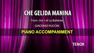 Che gelida manina  Puccini Karaoke  Score guide  Tenor [upl. by Slemmer]