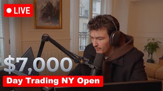 Making 7000 Live Trading NY Open  INSANE PRECISION [upl. by Oona647]