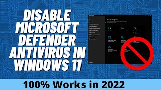 How to Disable Microsoft Defender Antivirus in Windows 11 [upl. by Elspet]