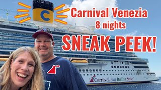 Carnival Venezia Sneak Peek  8 Nights on Carnival Venezia out of New York  Life With Favor [upl. by Range]