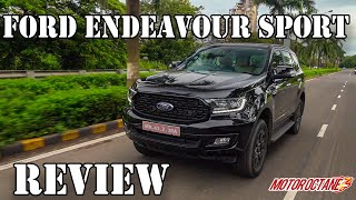 Ford Endeavour Sport 2020 India  Price Performance 4x4 Mileage Features  हिंदी  MotorOctane [upl. by Bartie]