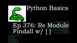 Python Basics Re Findall Method pt 2 [upl. by Middleton]