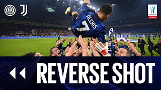 INTER 21 JUVENTUS  REVERSE SHOT  Pitchside highlights  behind the scenes 👀🏆🥳🖤💙 [upl. by Beesley992]