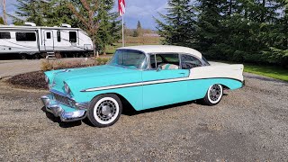 1956 Chevy BelAir GM Performance LT5 760HP 3 inch custom exhaust with valves [upl. by Knudson]