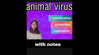 Animal virus classification  replication life cycle in Hindi  with notes  virus  animal virus [upl. by Eltsirk]