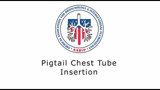 Percutaneous Chest Tube Insertion  Pigtail Catheter [upl. by Cleary]