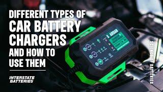 Different Types of Car Battery Chargers and How To Use Them  Interstate Batteries [upl. by Graehme]