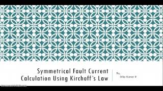 Three Phase Symmetrical Fault Analysis Power System [upl. by Kiehl240]