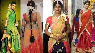 பாவாடை தாவணி அணிவது எப்படிஎப்படி தைக்க கொடுப்பது Pavadai Thavani How to wear and get it stichted [upl. by Anileba]