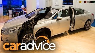 New Car Safety Technology NRMA Crashed Car Showroom [upl. by Ennaj612]