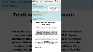 TestLink– The Software Test Tools  E2 [upl. by Rozele]