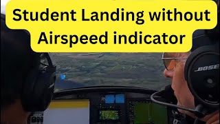 Student pilot landing without Airspeed Indicator [upl. by Felicle710]