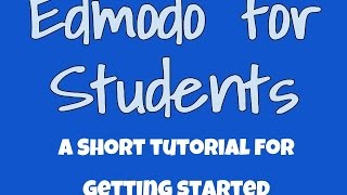 Edmodo for Students  A Tutorial for FirstTime Users [upl. by Keverne142]