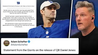 Daniel Jones Asks For Release From Giants Will Be Free Agent After Benching  Pat McAfee Show [upl. by Tnemelc]