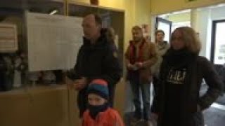 Finns Partys Hallaaho votes in parliament elex [upl. by Yovonnda]