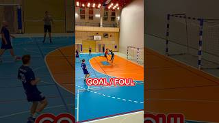 Referee challenge Goal or foul  handball balonmano hazena handballgoalkeeper handballgoal [upl. by Ailedua105]