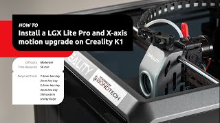 Upgrade the K1 series with LGX Lite PRO and XAxis upgrade [upl. by Aalst278]