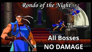 Castlevania Rondo of the Night 182  All Bosses NO DAMAGE [upl. by Teplitz]