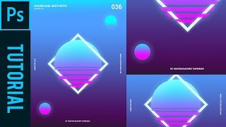 Showcase Aesthetic  Tutorial Photoshop CC 2019 [upl. by Gnanmas]