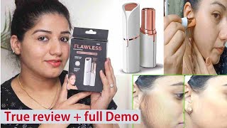 flawless facial hair trimmer full demo side effects or not  how to use  works or waste of money [upl. by Akimad314]