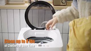 Costway Portable 77 lbs Automatic Laundry Washing Machine with Drain Pump [upl. by Bigot]