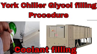 York chiller yciv glycol filling process Coolant top up York chiller me glycol kaise top up kare [upl. by Naujak798]