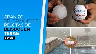 Granizo del tamaño de pelotas de beisbol en Texas [upl. by Pierpont151]