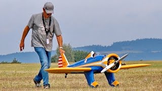 RC BOEING P26 PEASHOOTER SCALE MODEL AIRPLANE DEMO FLIGHT  UnitedRCFlights Bayreuth 2016 [upl. by Whitman]