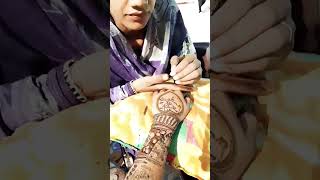 New bridal mehandi design shortvideo youtube handart [upl. by Anetsirk]