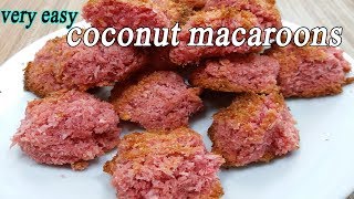 Very Easy Recipe II Coconut Macaroons II how to make coconut macaroons II macaroon Urdu in Hindi [upl. by Calista]