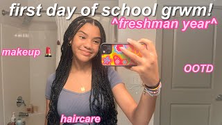 first day of school GRWM freshman year 2023 [upl. by Ardnohsed]