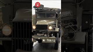 GMC Truck Leaves Event in Rain 💥🌧️ gmc truck military vehicles ww2 wwii vehicle soldier [upl. by Atteve]