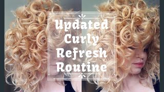 Curly Refresh Routine  2bc 3a  Curly Girl Method [upl. by Arabrab]