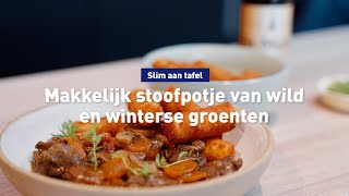 Makkelijk stoofpotje van wild en winterse groenten [upl. by Esilec]