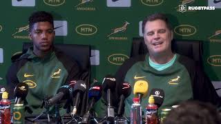 Rassie Erasmus reacts to All Blacks selections explains Springboks changes  The Rugby Championship [upl. by Gut]